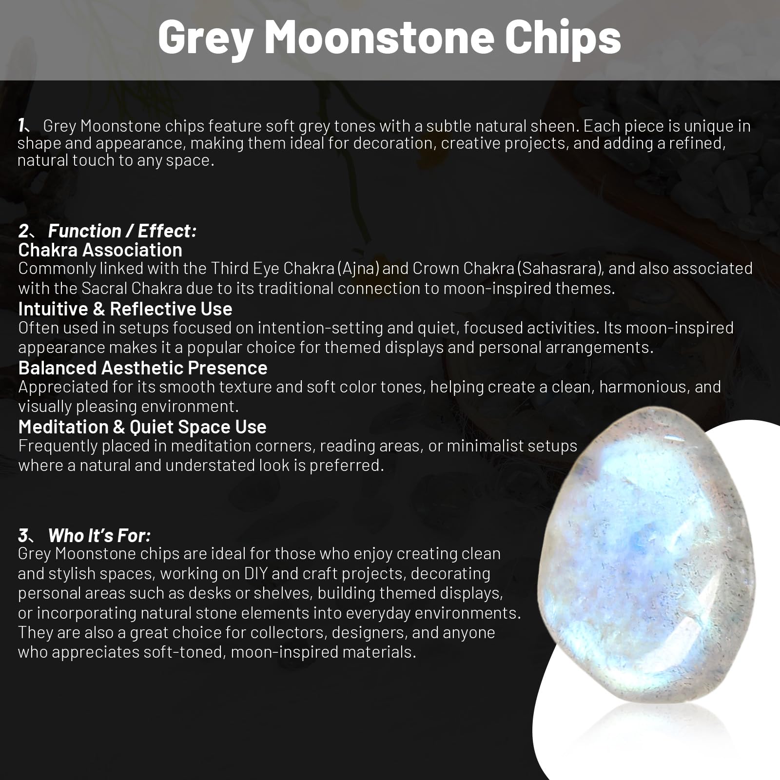 Amazon.com: 1.1lb Natural Crushed Grey Moonstone Labradorite Amazon.com: 1.1lb Natural Crushed Grey Moonstone Labradorite